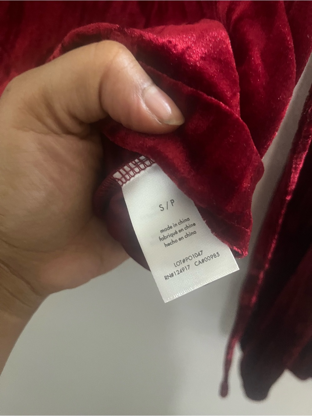 Rachel parcell Velvet Ruffle Tie-Neck Blouse - Deep Red - Picture 5 of 7